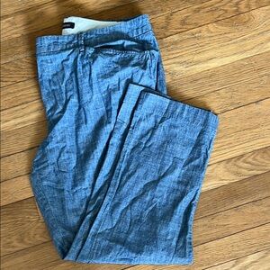 Lands' End Sz 14 Blue Straight Leg Mid Rise Pants